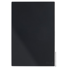 Placa Cega com Suporte 4x2 - RECTA Preto Black Satin Fosco